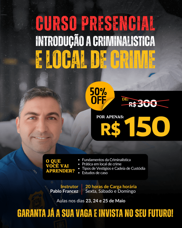 Curso de Introdução a Criminalistica e Local de Crime
