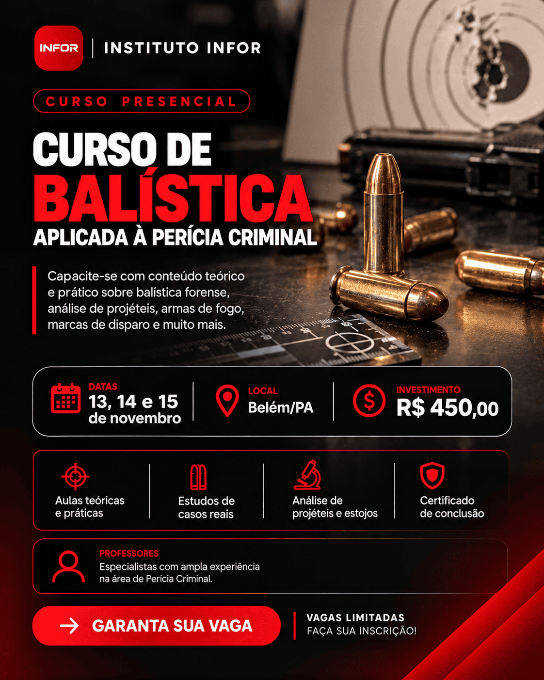 Curso de Balística Aplicada à Perícia Criminal